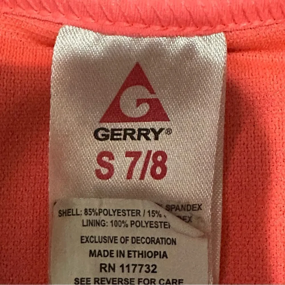 Gerry - black and orange tankini style swim suit girls size S 7/8